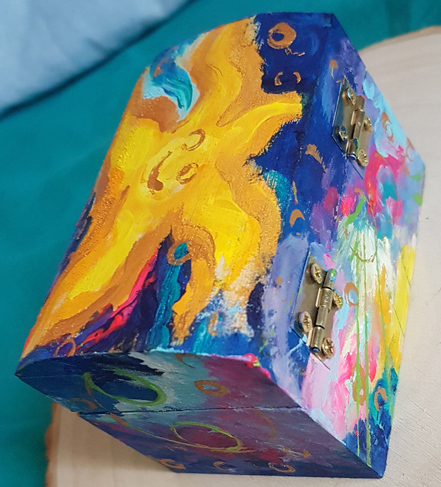 Miniature : coffret idée cadeau soleil lumineux peinture acrylique emma coffin peintre