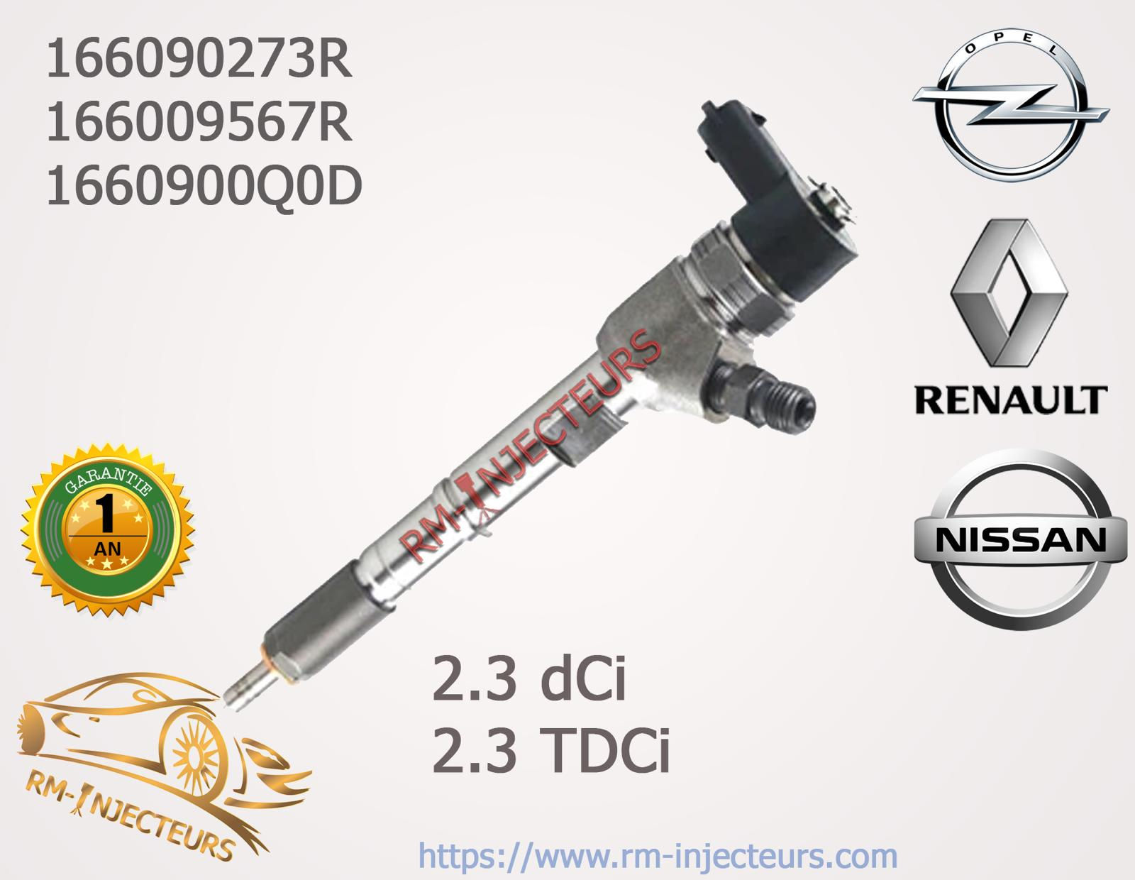INJECTEUR NEUF SIEMENS CONTINENTAL 2.3 dCi - TDCi 166009567R 166090273R 