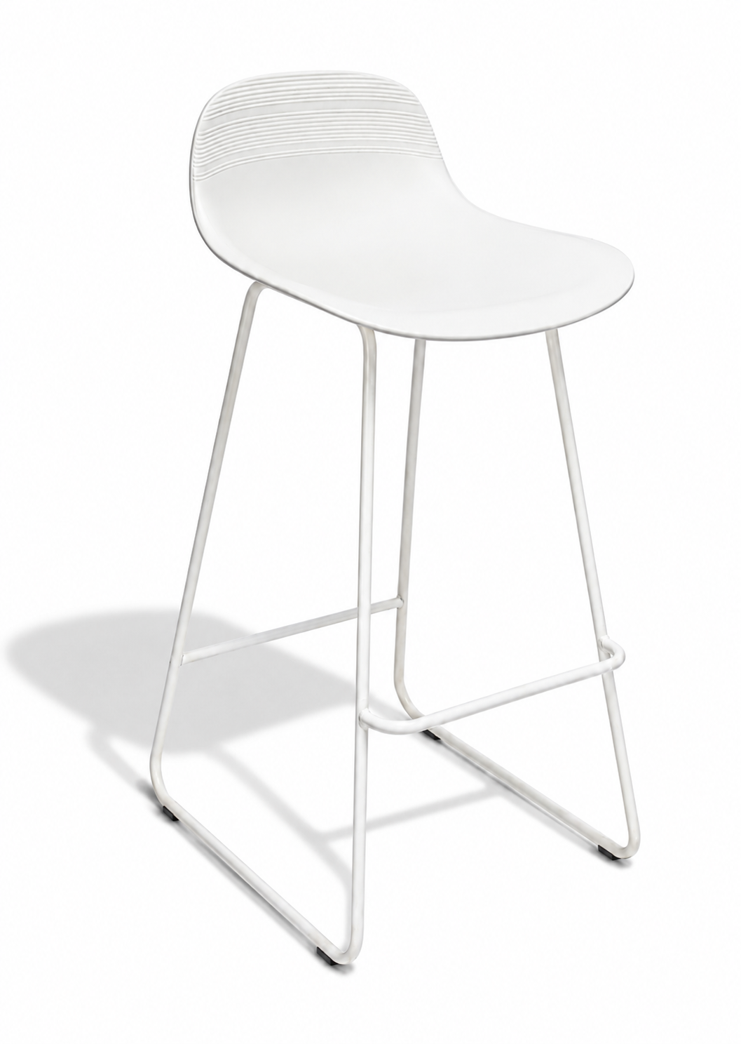Tabouret de bar blanc avec dossier (Qté : 16) TABO089