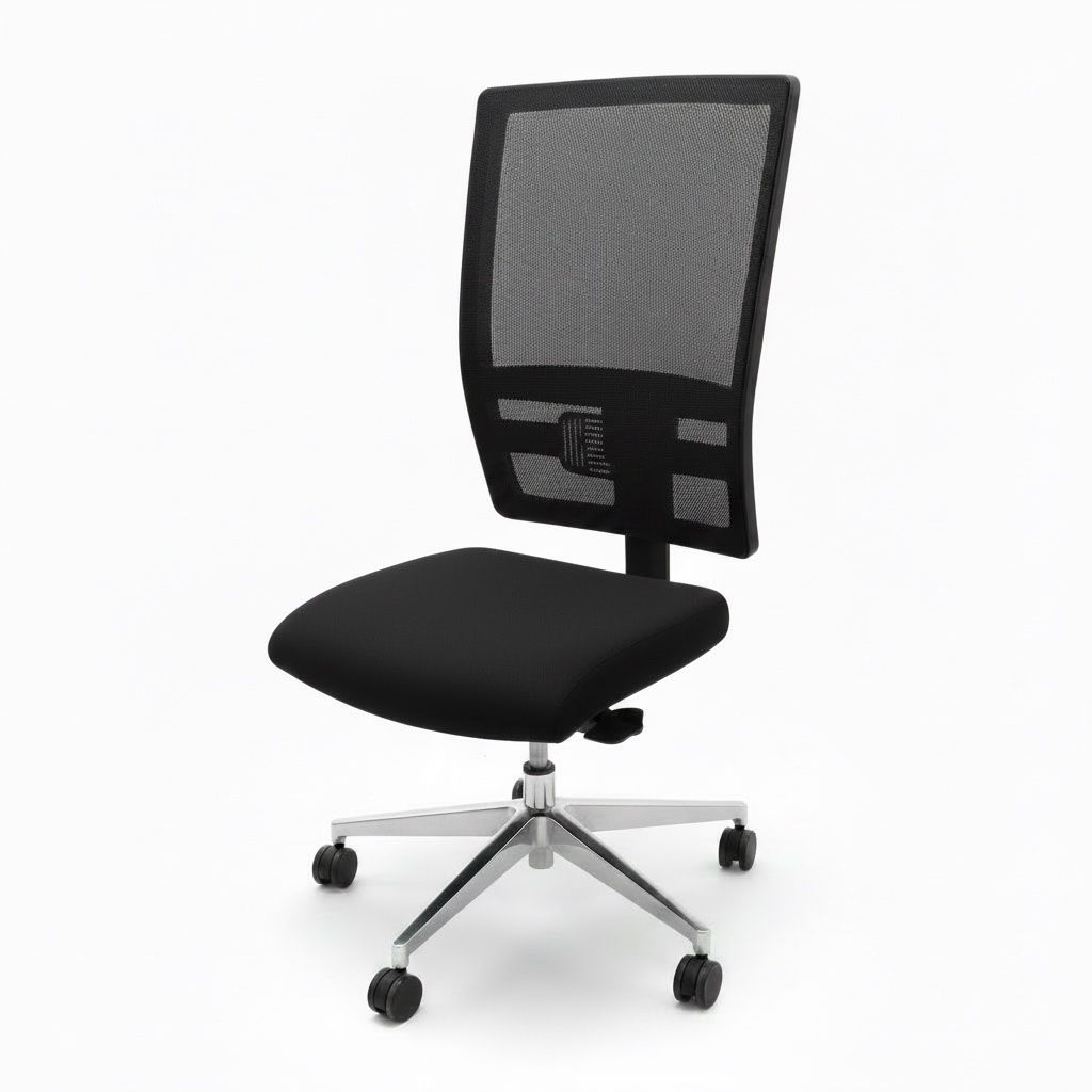 Fauteuil de bureau noir sans accoudoirs - BRUNEAU (Qté : 25) FAU422