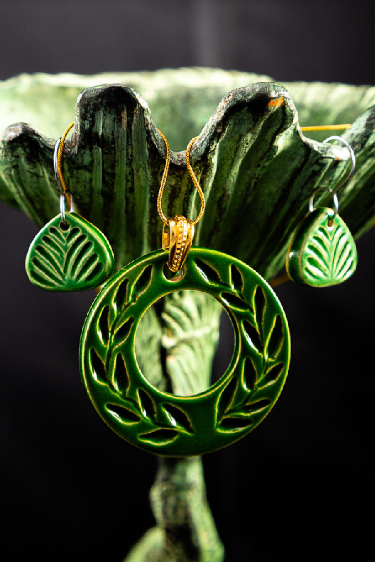 Green Heart Necklace 