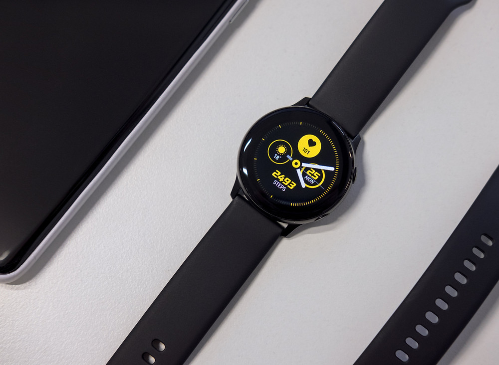 black sports watch with timer