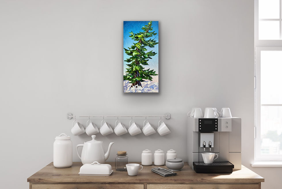 Thumbnail: Holly Burghardt Original Painting For Sale By ART COUNTRY CANADA Pine Tree
