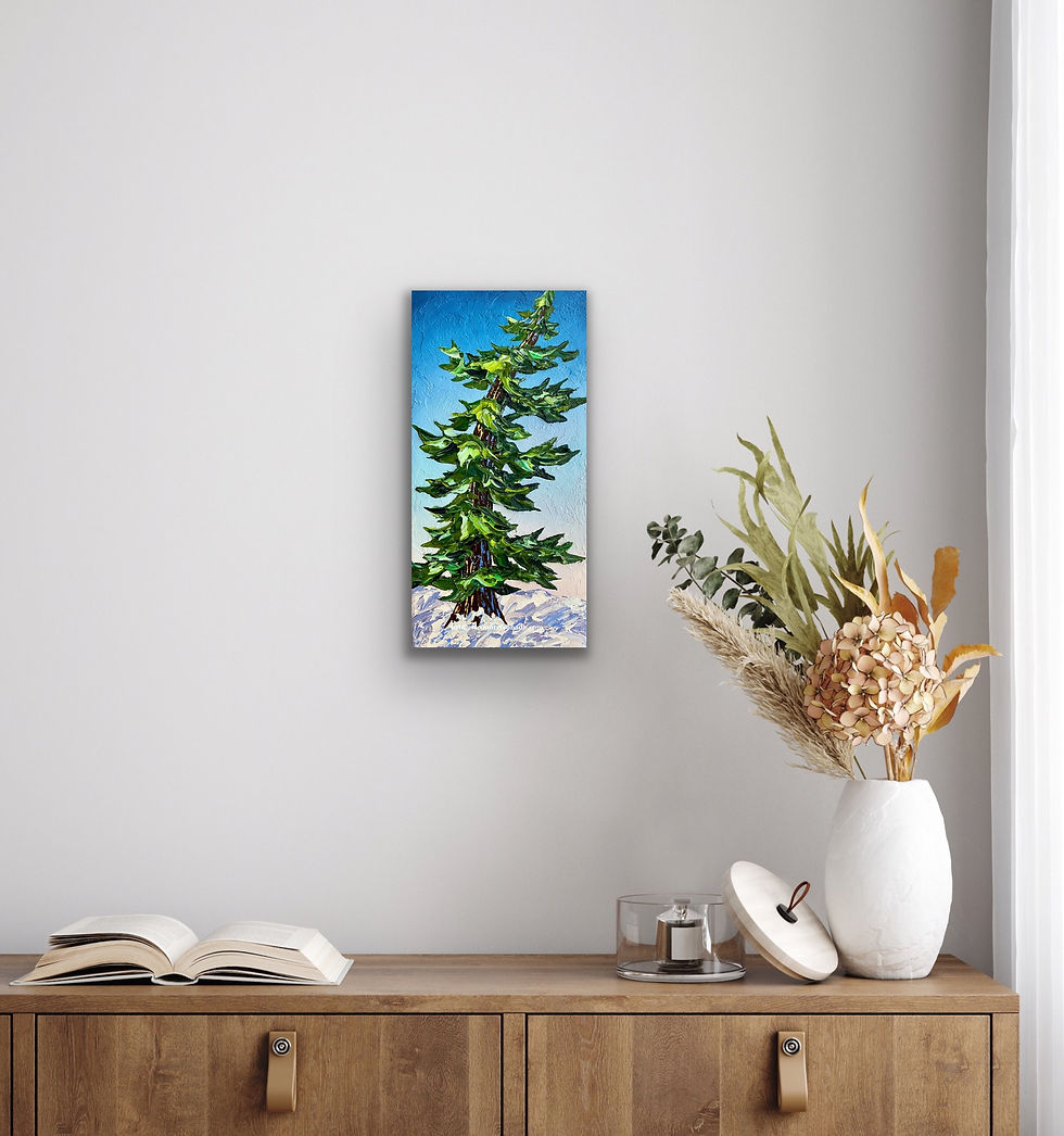 Thumbnail: Holly Burghardt Original Painting For Sale By ART COUNTRY CANADA Pine Tree
