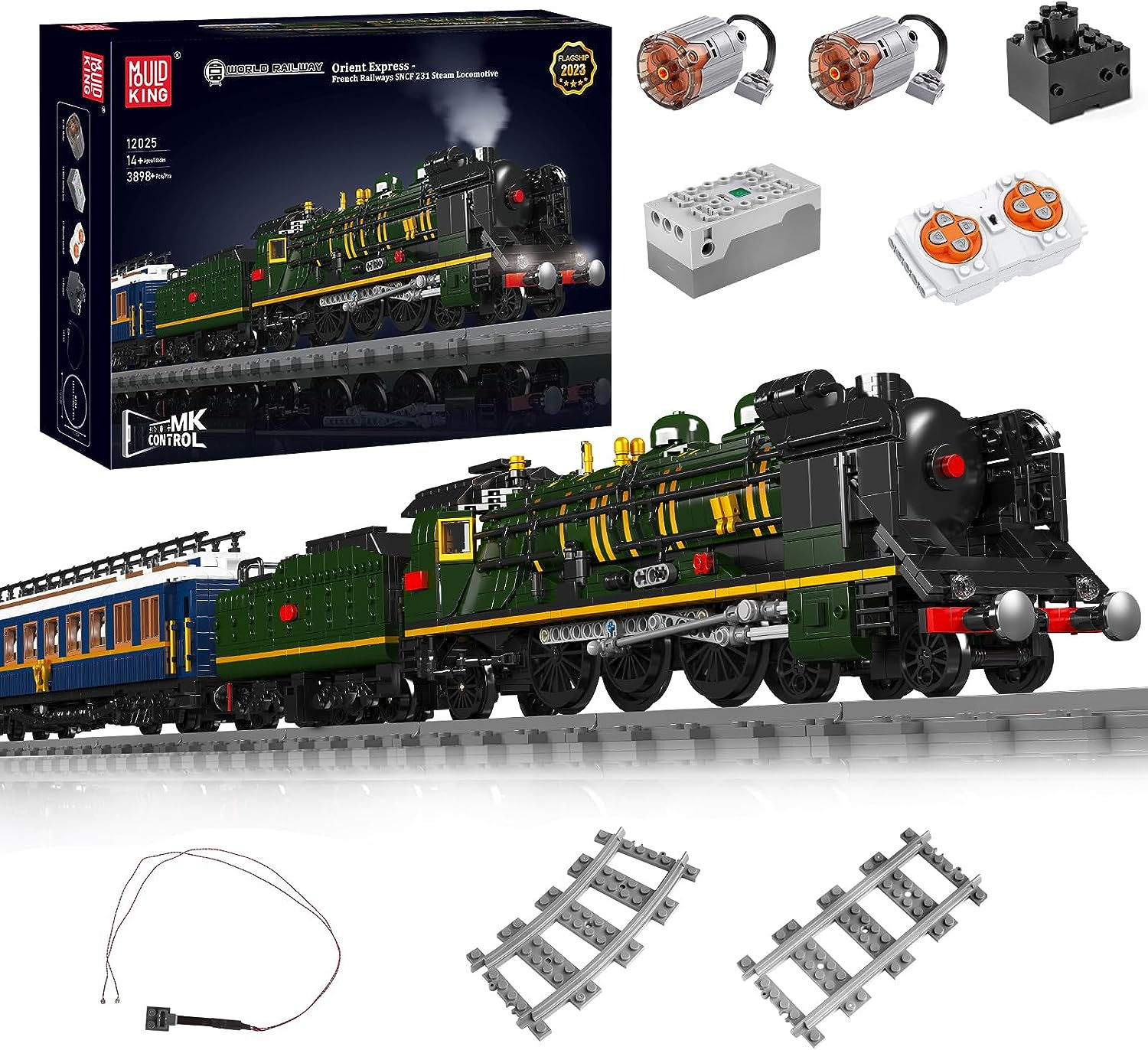 Mould King 12025S – Orient Express SNCF 231 Dampflokomotive