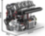 MOULDKING 10087 | L4 Reihenvierzylinder Benzin Motor (mit Powerfunctions)