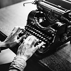 Blanco y Negro máquina de escribir