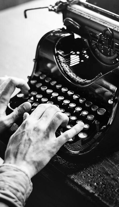 Black and White Typewriter