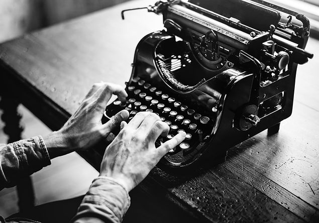 Black and White Typewriter