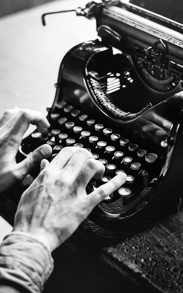 Black and White Typewriter