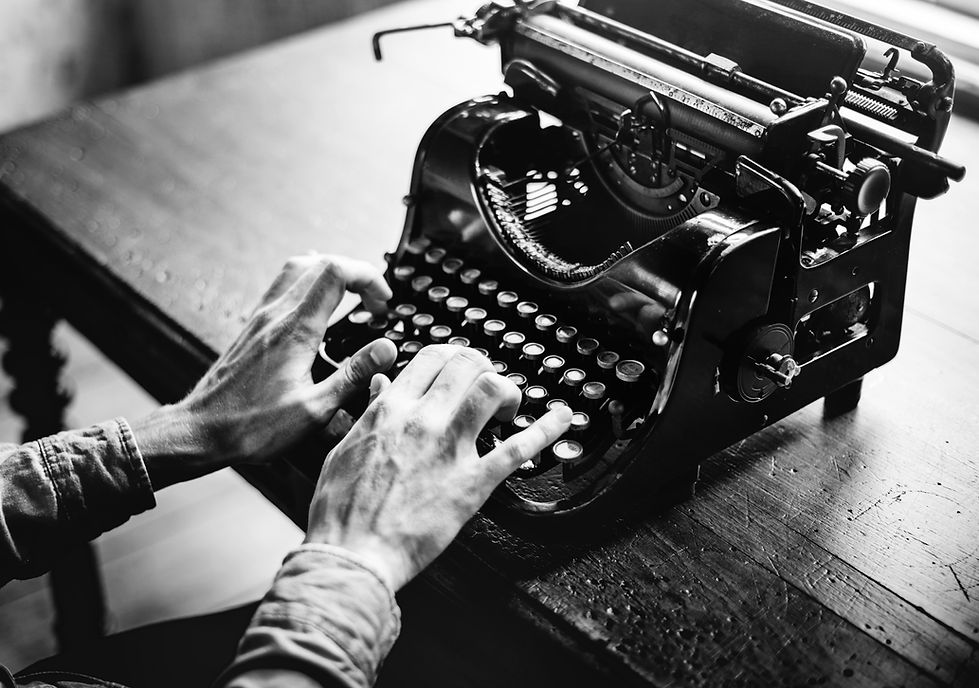 Black and White Typewriter
