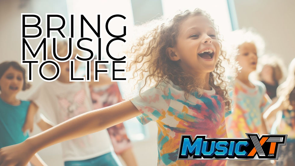 Image of children participating in MusicXT learning