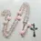 Thumbnail: Pink Rose Rosary Vintage Cross Pendant