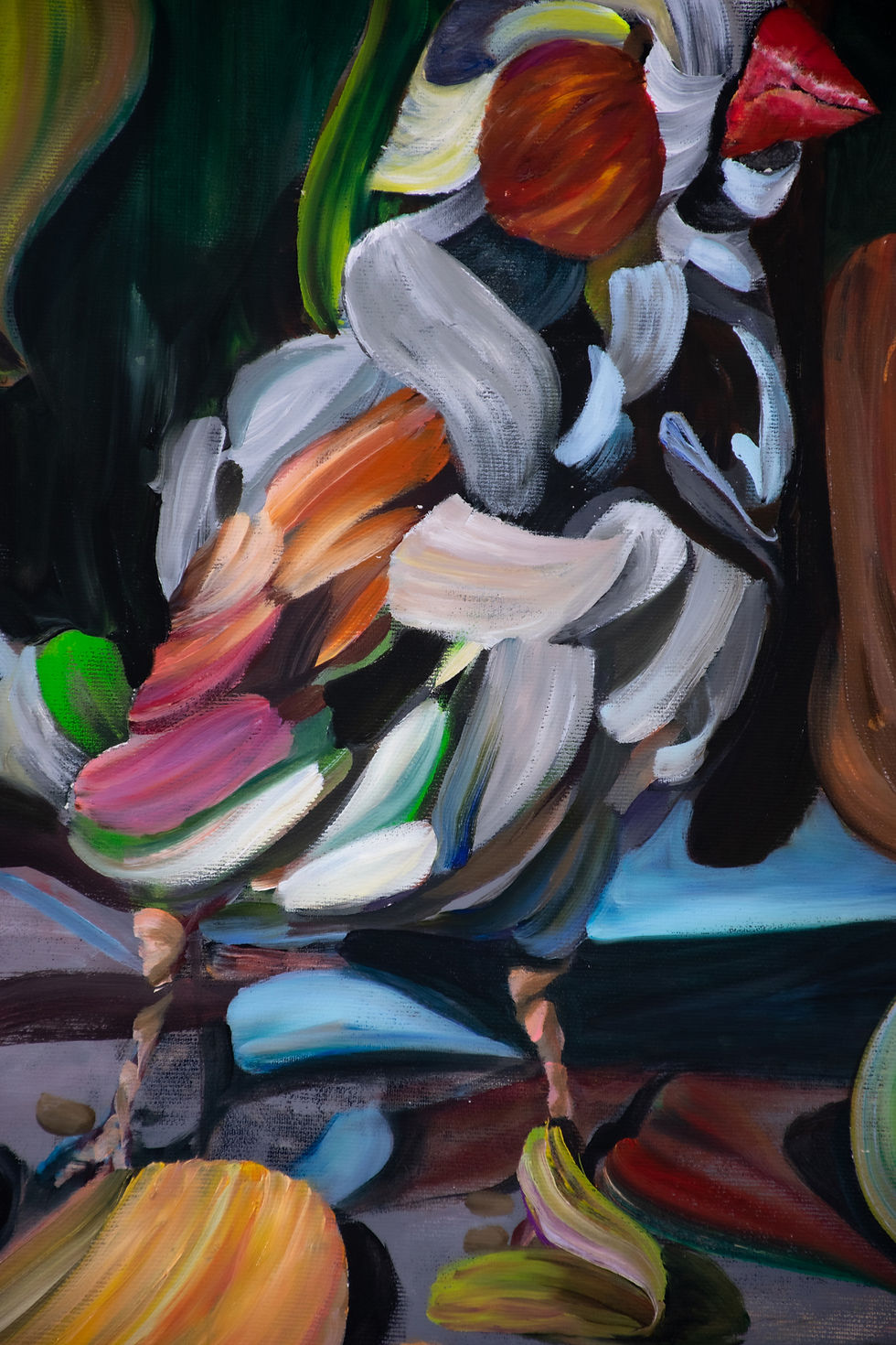 Thumbnail: The spy, oil on canvas, original artwork, detail