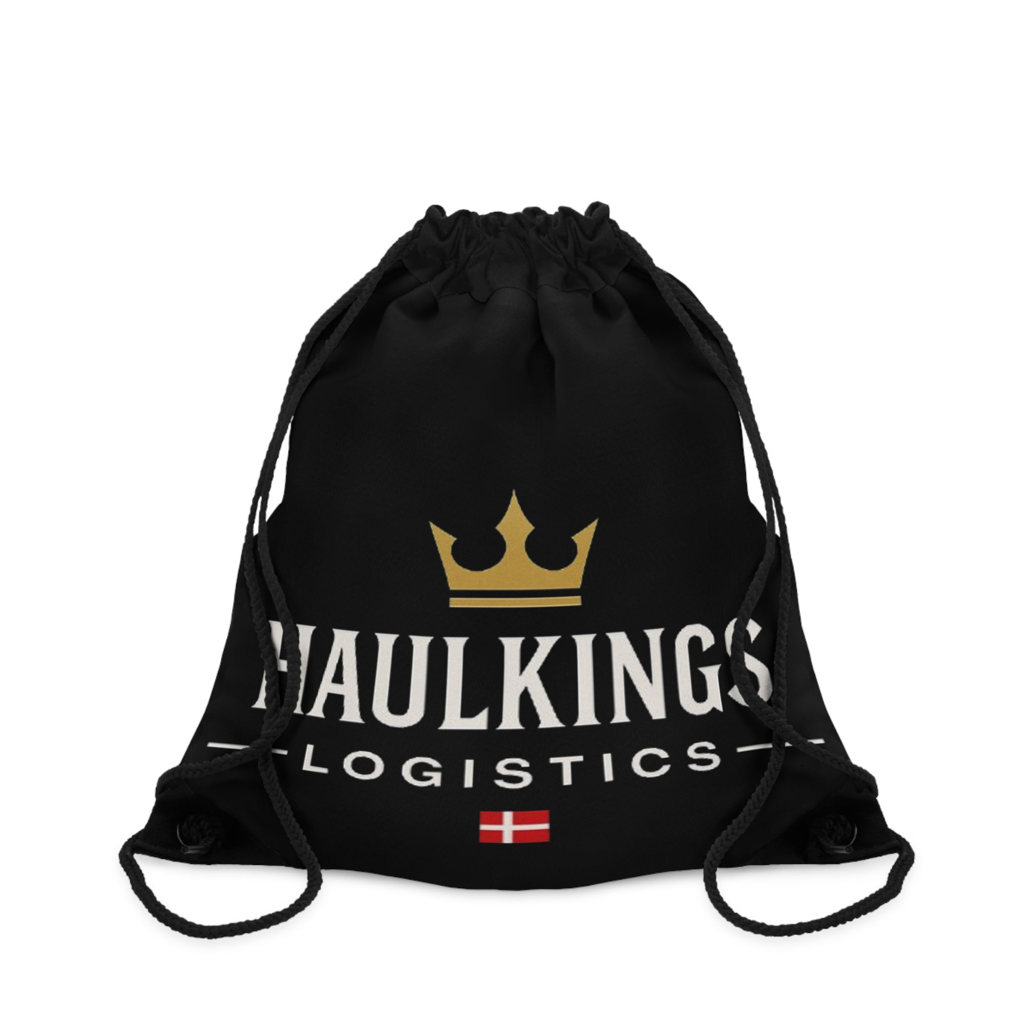 Drawstring Bag - HaulKings Logistics Logo Gym Sack Black