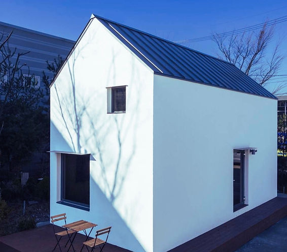 Compact white granny flat with pitched roof – stylish prefab home for small spaces by Perfectly Tiny House Australia