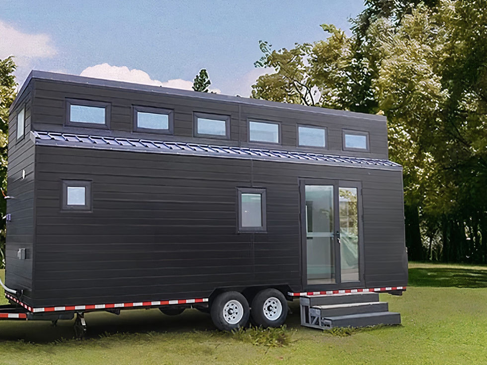 Ellalong luxury modern tiny home in Australia with stylish timber exterior and large windows