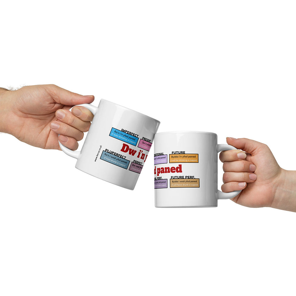 Thumbnail: "I am drinking a cuppa" Conjugation Mug Modern (Red)