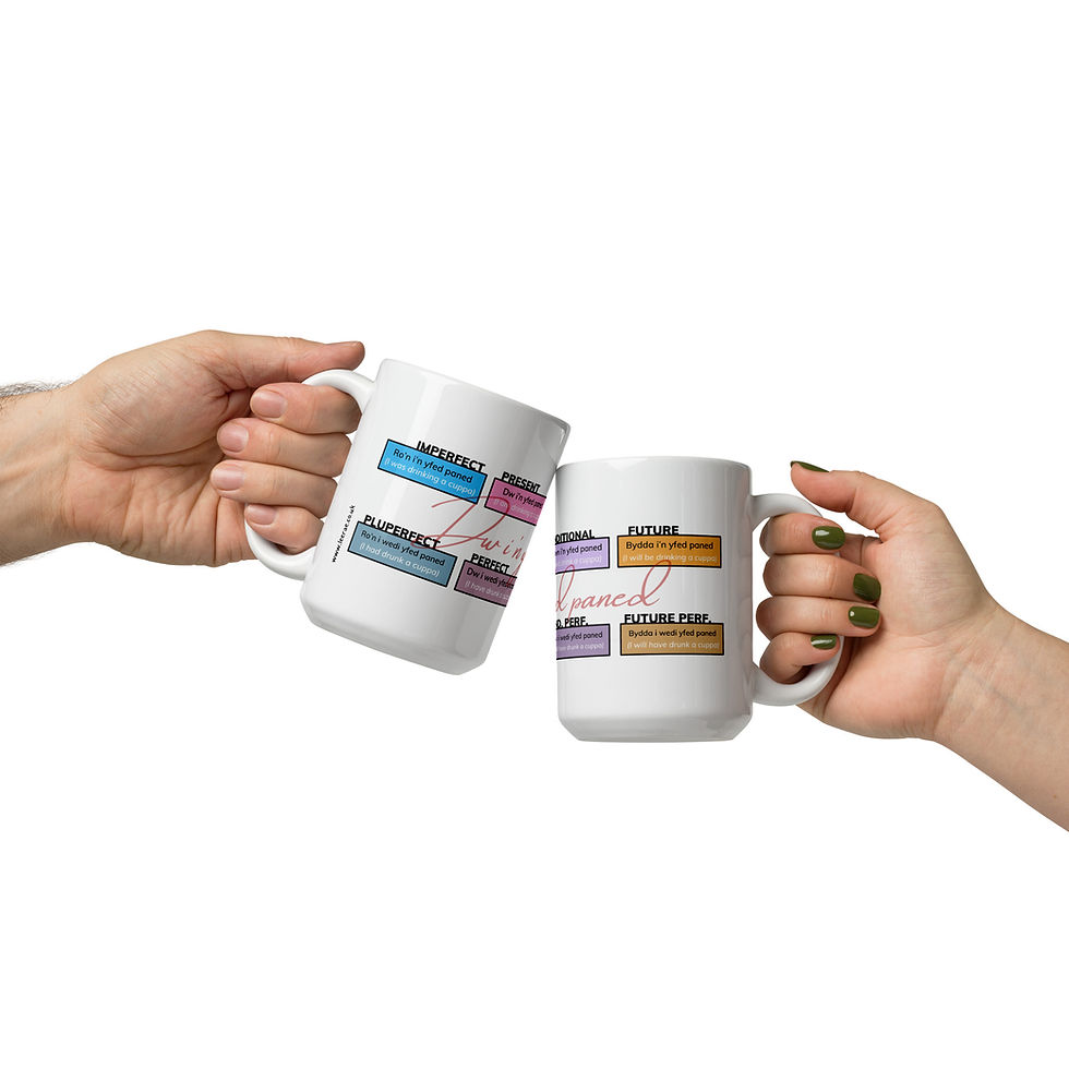 Thumbnail: "I am drinking a cuppa" Conjugation Mug Cursive (Red)