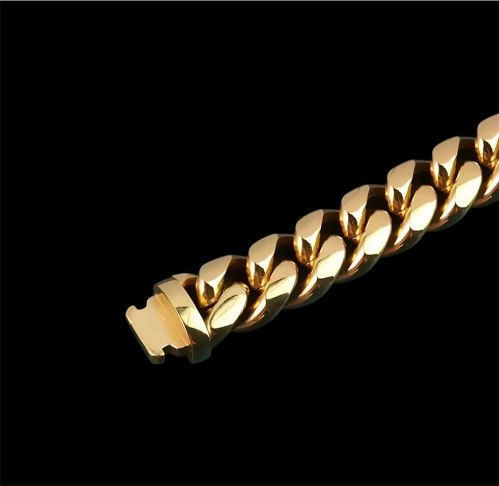 Thumbnail: 8mm Stainless Steel 18k Gold Plated 22” Chain