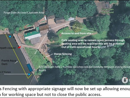 Update from Sheffield Council regarding the works at Forge Dam.