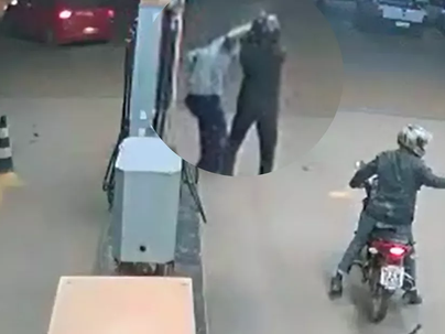 Frentista é baleado na cabeça durante tentativa de assalto e sai andando, em Planaltina de Goiás