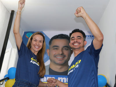 Fábio Campos e Renata D'Aguiar inaugura em grande estilo a sede do Reciclando o Futuro em Águas Lindas