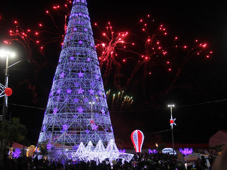 Águas Lindas brilha com espetáculo natalino e iluminação de árvore de 35 metros