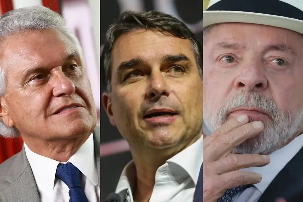 Pesquisa aponta empate técnico entre Ronaldo Caiado e Flávio Bolsonaro em Goiás