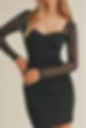 Mesh Sleeve Bodycon Dress