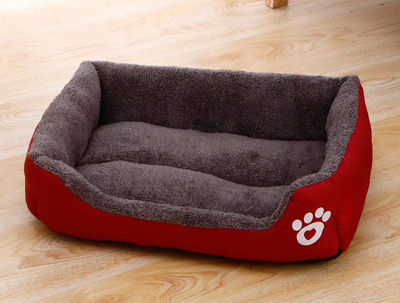 Miniatura: Pet Large Dog Bed Warm House Candy-colored Square Nest Pet Kennel For Small Medi