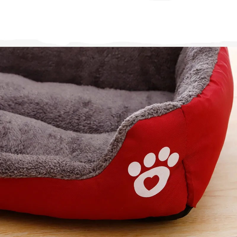Miniatura: Pet Large Dog Bed Warm House Candy-colored Square Nest Pet Kennel For Small Medi