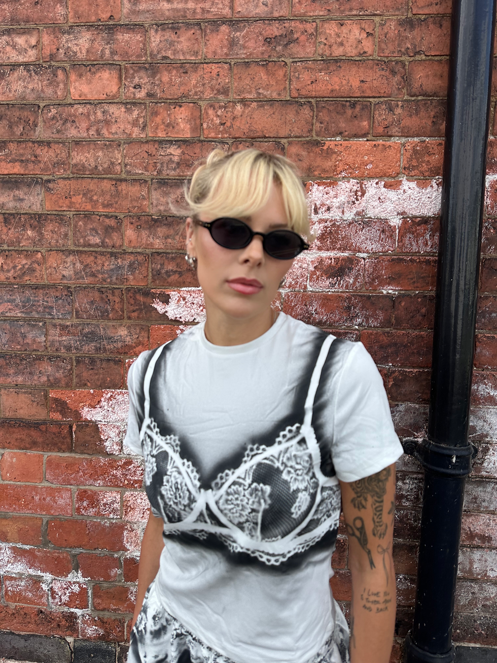 Thumbnail: WHITE BRA BABY TEE