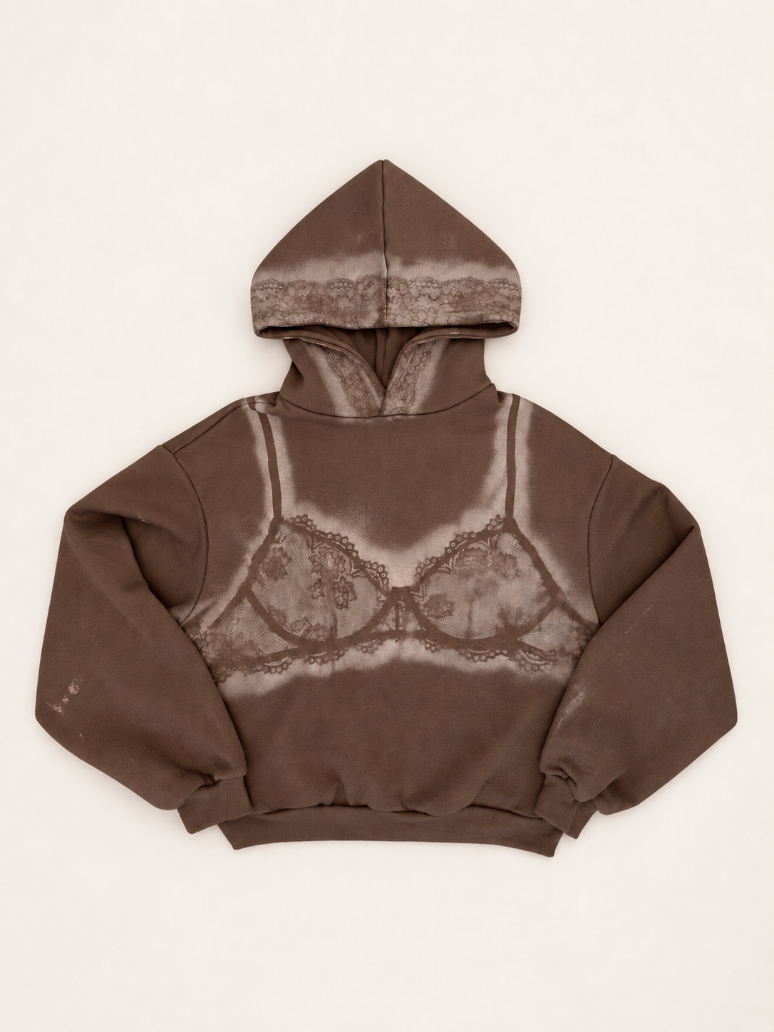 Brown & Cream Bra Hoodie