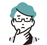 眼鏡をかけた困っている男性