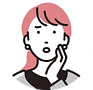 困っている女性のイラスト