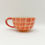 サムネイル： 四角い柄カップ　オレンジ　中朱色