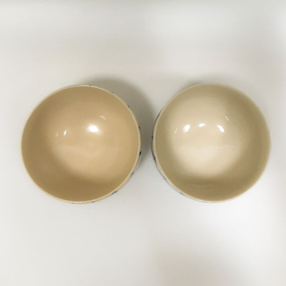 サムネイル： 手毬茶碗　紺　二個セット