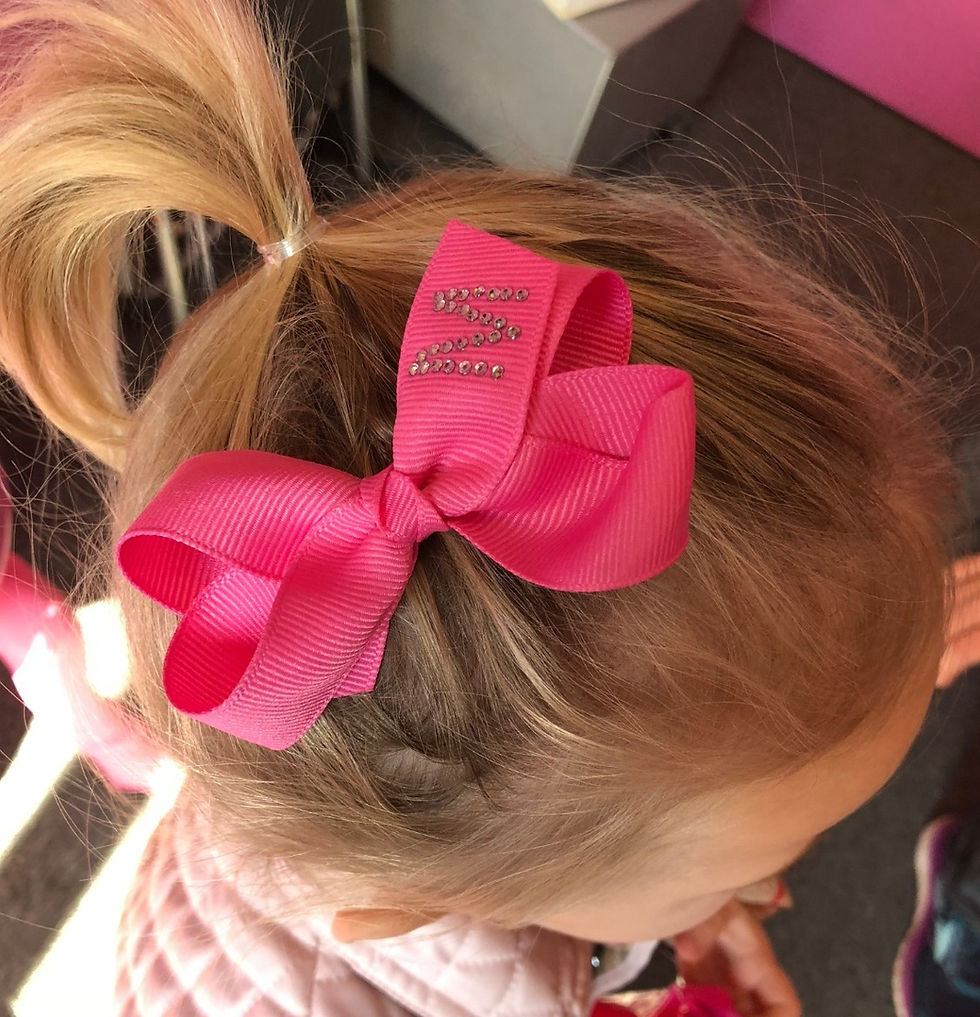 Thumbnail: Small White Initial Bow