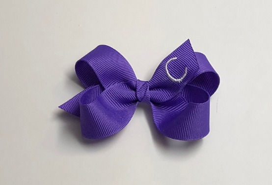 Thumbnail: Small Purple Initial Bow