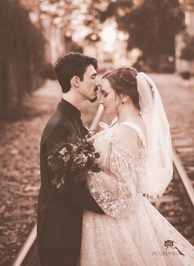 Groom kiss head_Train Tracks_Swamp Rabbit line_historic Greenville and Northern Railway line