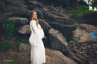 Rocks, outdoor, session, maternity, falls park, creek, waterfall, portrait, jacob james, white dress