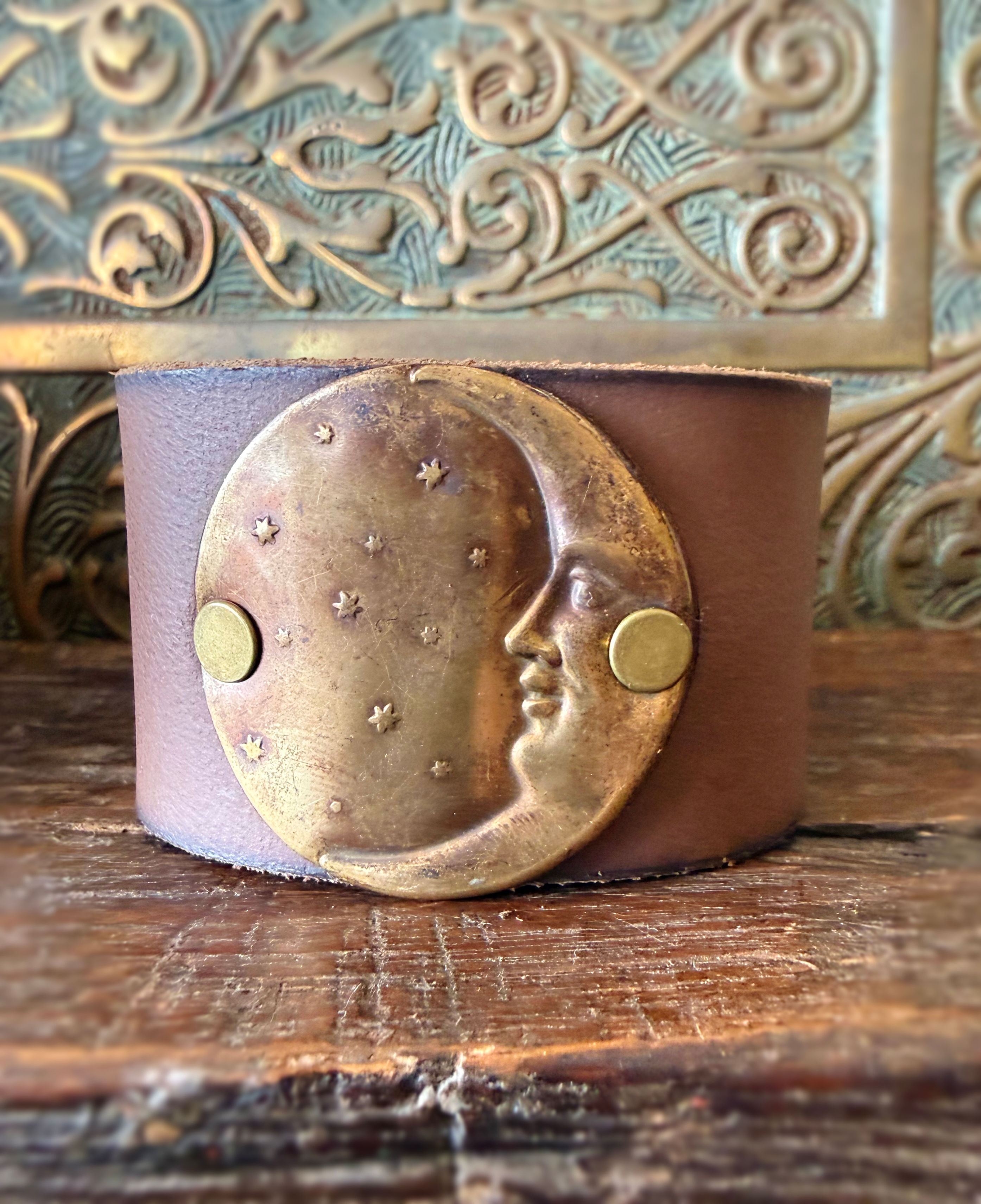 Leather Cuff Moon (2)
