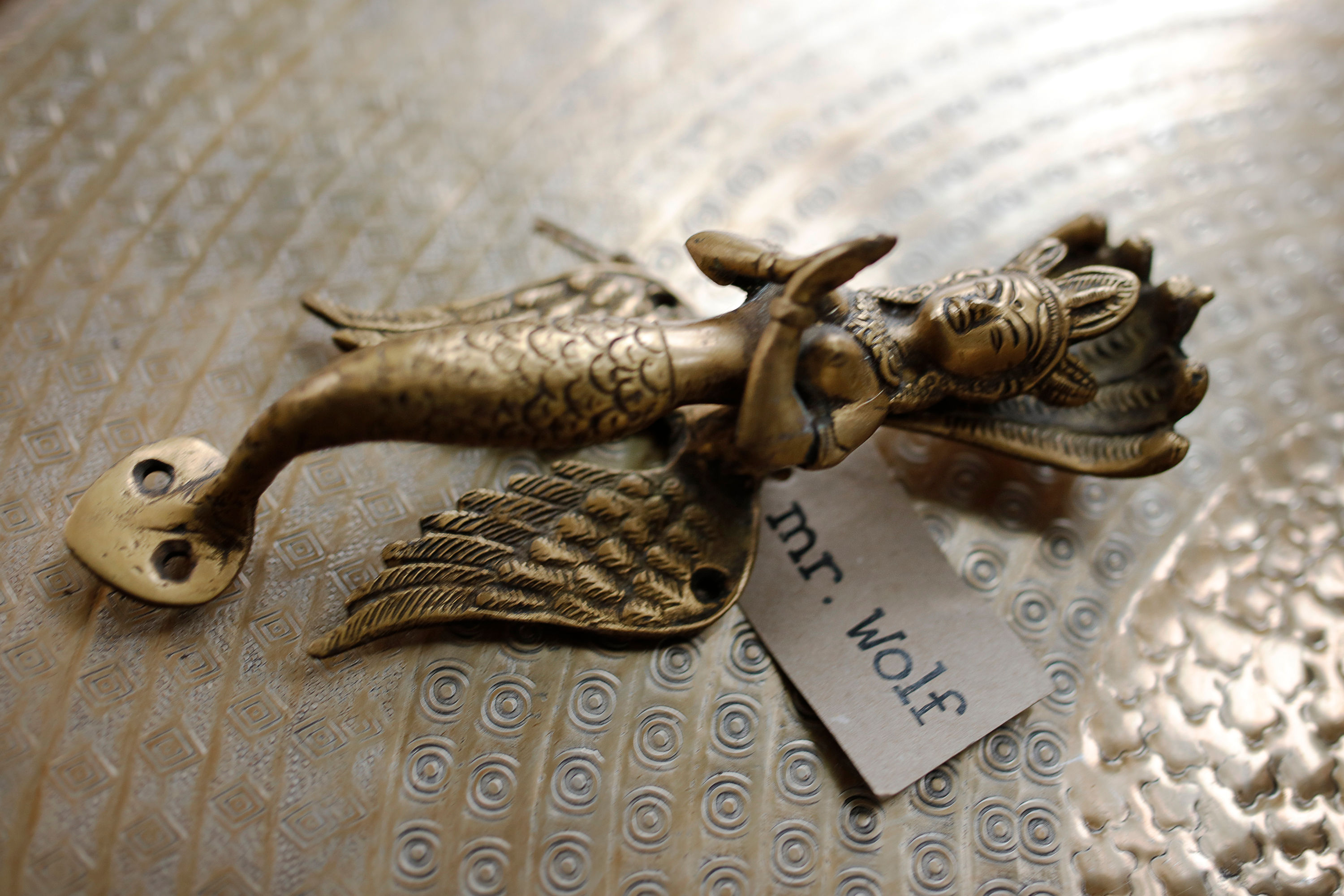 Brass Mermaid Door Pull