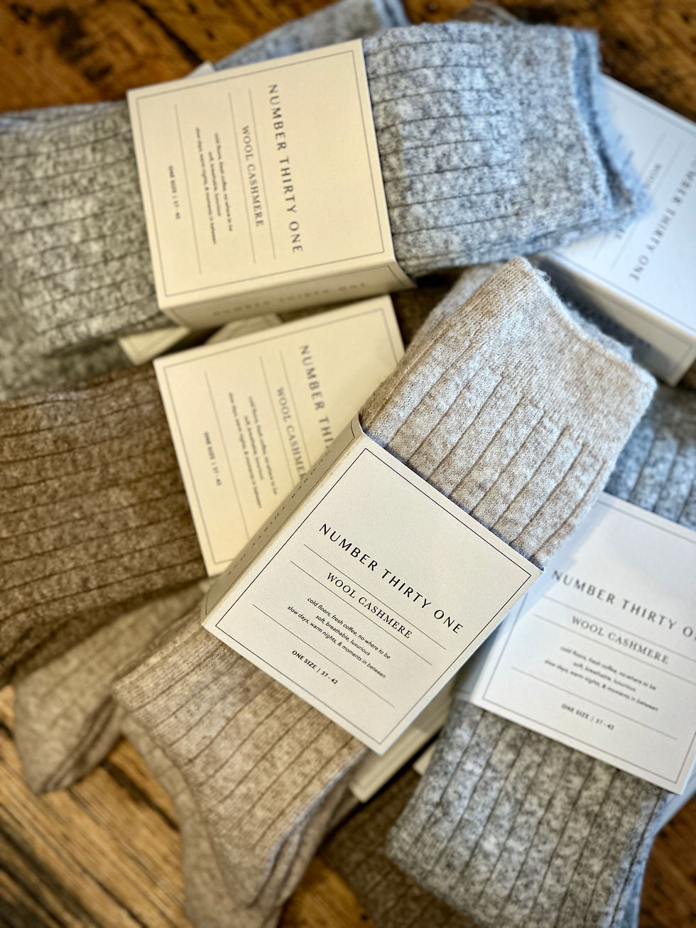 Thumbnail: Luxe Wool Cashmere Socks - X Long
