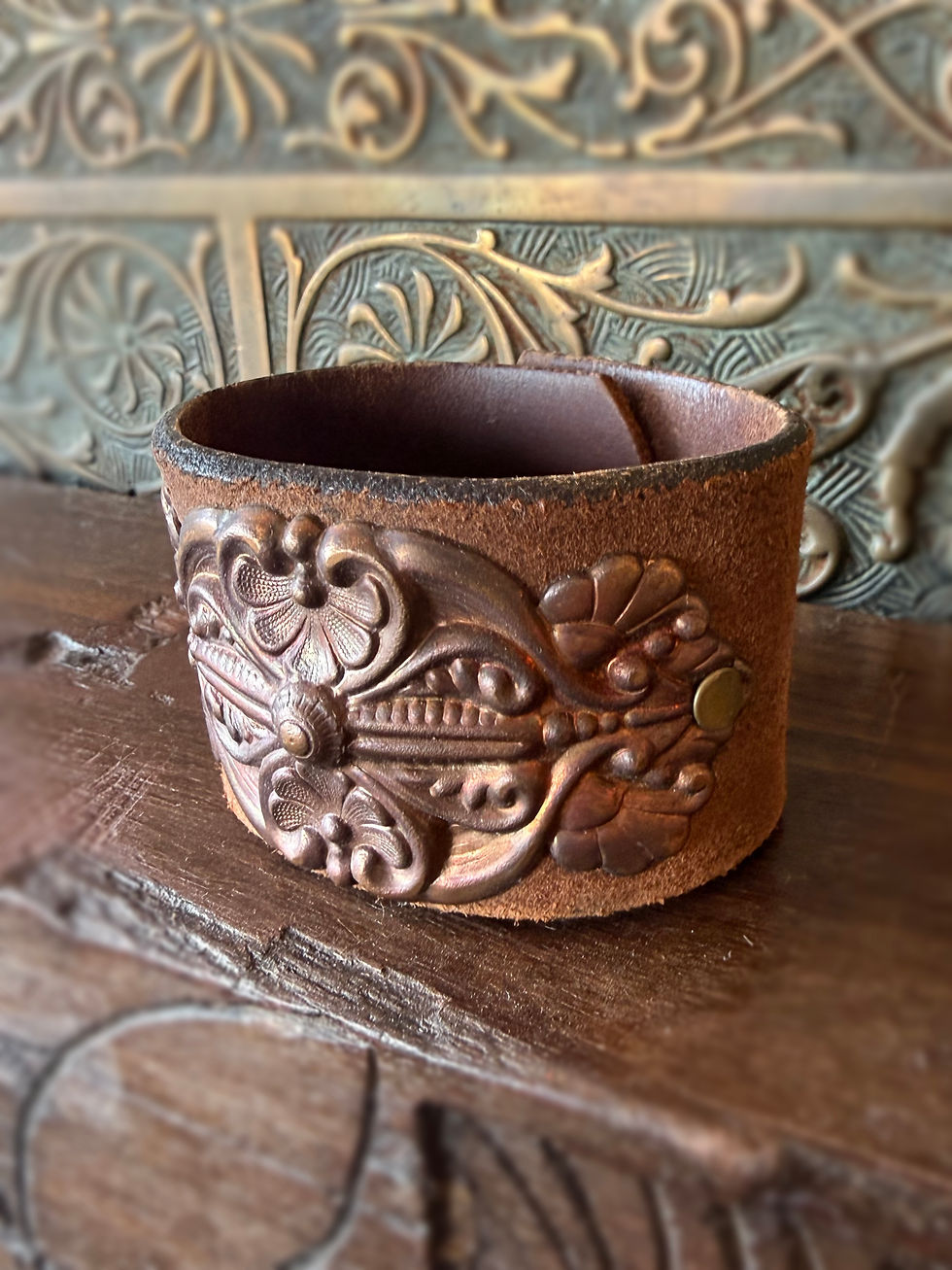 Thumbnail: Leather Cuff Rose
