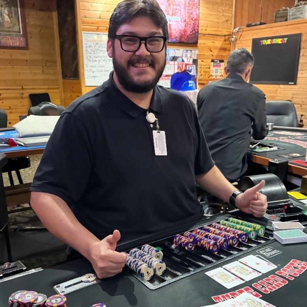 3-Card Poker Winner at Outlaws Card Parlor in Atascadero.