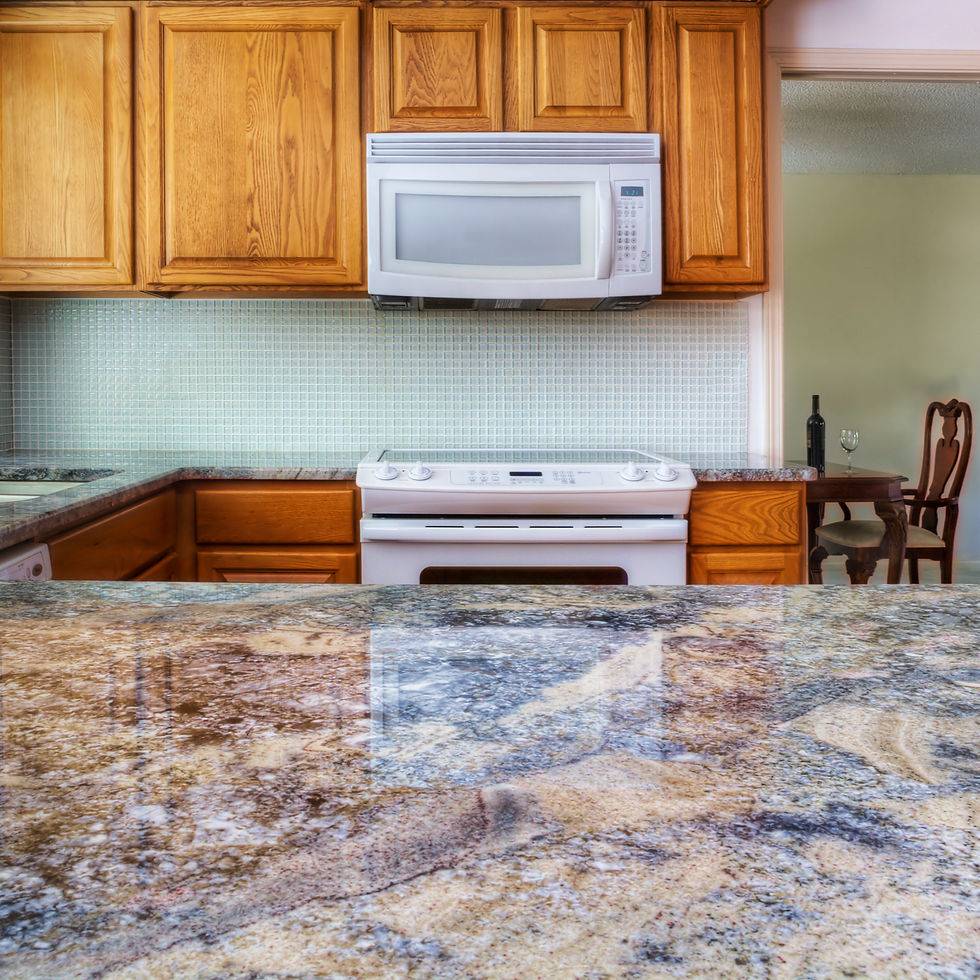 Granite Countertop in the kitchen.