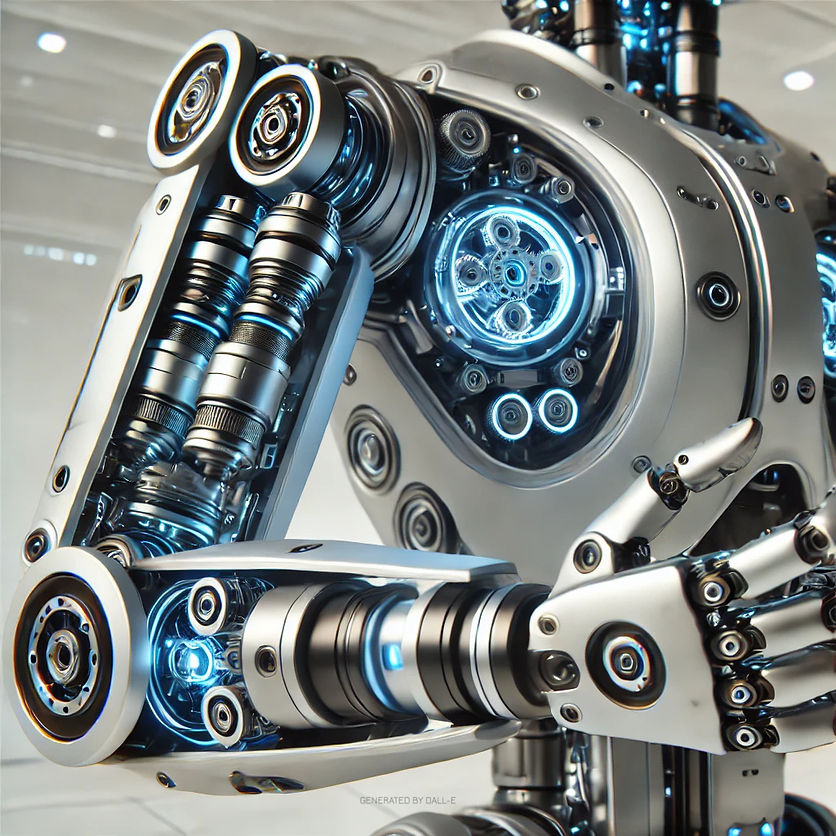 DALL·E 2025-01-08 15.12.25 - A futuristic robot equipped with a visible robotic actuator i