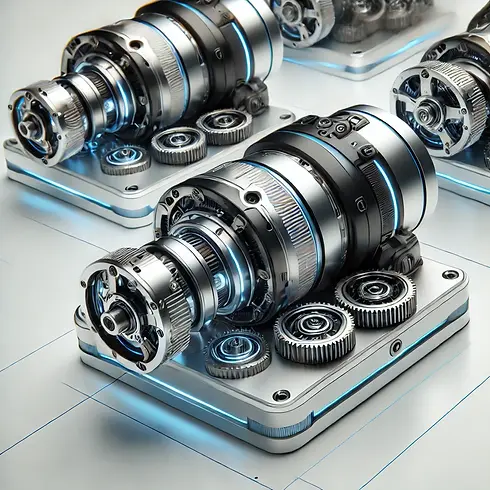 DALL·E 2025-01-08 16.00.51 - A detailed image of futuristic rotary actuators, showcasing t